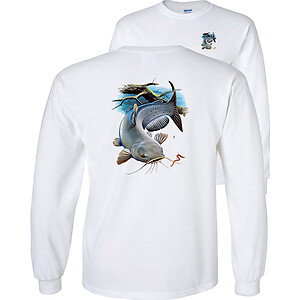 Channel Catfish Going for Worm Fishing T-Shirt