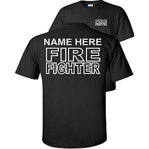 Custom Fire Fighter T-Shirt Firefighter V1 Personalized