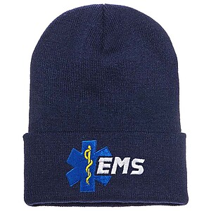 Star of Life EMS Beanie Cuffed Knit Emergency Medical Services