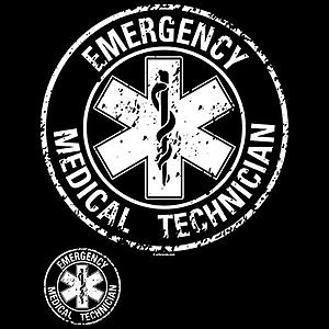 EMT T-Shirt Emergency Medical Technician Circle Distressed
