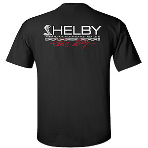 Shelby Cobra Racing Stripe T-Shirt Checkered Flag